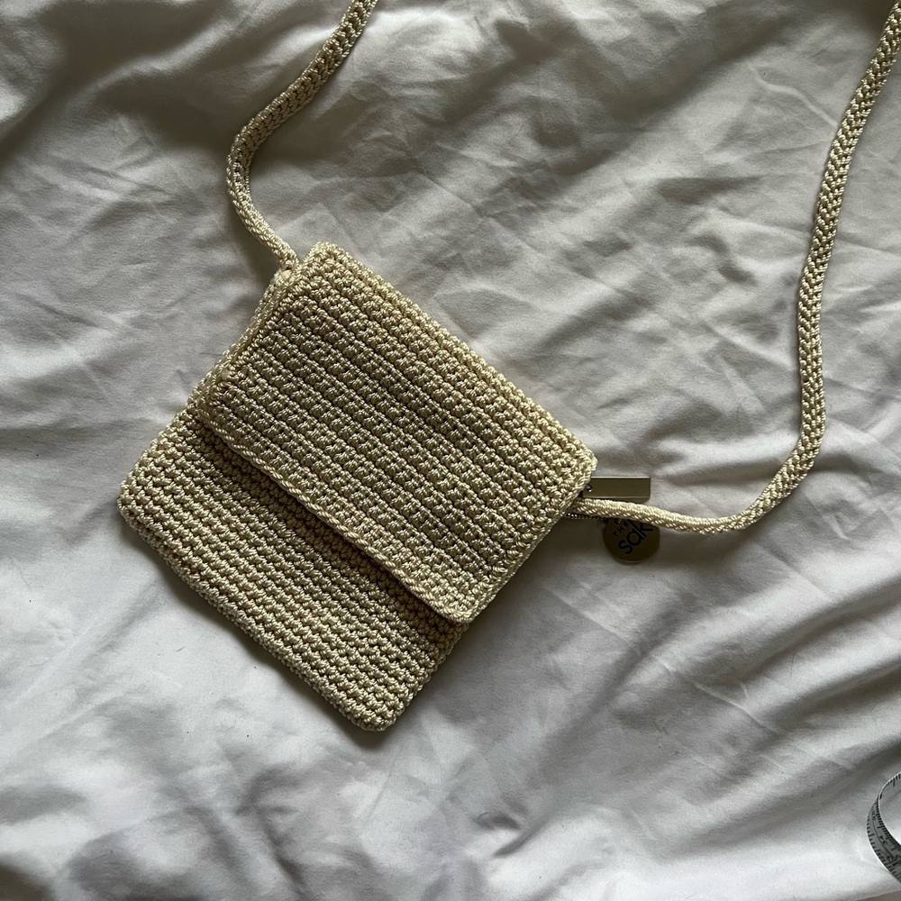 vintage knit shoulder purse 🦙